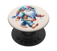 Hippie Santa Graphic For Women Men Kids Christmas In July PopSockets PopGrip Adhesivo
