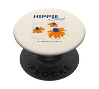 Hippie Soul - Grow with The Flow (gráfico de Flores) PopSockets PopGrip Adhesivo