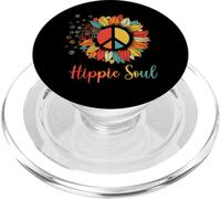 Hippie Soul Peace Sign Tie Dye Sunflower Stylish Colorful PopSockets PopGrip para MagSafe