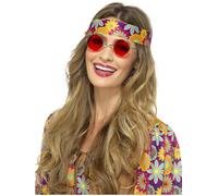 Smiffys Gafas hippies, rojo