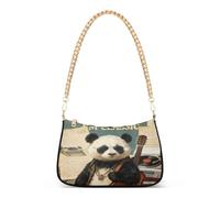Hippie Sunglass Panda Singer - Bolso cruzado con cadena retro para mujer, bolso de mano para adultos