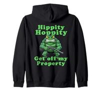 Hippity Hoppity Get Off My Property Funny Bunny Sudadera con Capucha