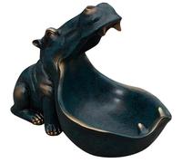 Hippo Candy Dish Cuenco único con Llave De Hipopótamo para Mesa De Entrada Cuenco Decorativo De Hipopótamo Estatua De Hipopótamo De Casa con Cuenco De Caramelo De Bocapara Escritorio De Oficina