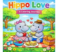 Hippo Love: A Coloring Journey: Simple and cute Animal Coloring Book