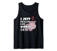 Hippo Lover I Just Really Like Hippos OK? Cute Hippo Camiseta sin Mangas