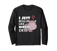 Hippo Lover I Just Really Like Hippos OK? Cute Hippo Manga Larga