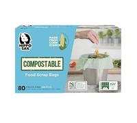 Hippo Sak - Bolsas de basura compostables para alimentos pequeños, 80 Count, Verde