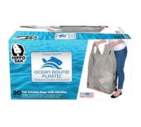 Hippo Sak Bolsas de cocina altas recicladas hechas con plástico OceanBound (90 unidades)