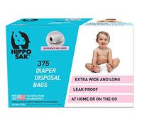 Hippo Sak Bolsas de eliminación de pañales, 375 unidades, color blanco
