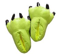 hippolo FashionFits Unisex suave felpa casa zapatillas zapatos de garra de huella de Animal Disfraz verde L(EUR39-45)