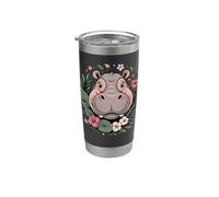 Hippopotamus Animal Lover Hippo Safari Zoo Vaso térmico de acero inoxidable de doble pared