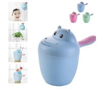 Hippopotamus Rinse Cup - Baby Rinser, Baby Rinse Cup, Rinse Shampoo Baby Bath Wash Hair Cup by Protecting Infant Eyes, Toddler Bath Tool, Detachable Baby Shampoo (blue)