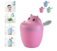 Hippopotamus Rinse Cup - Baby Rinser, Baby Rinse Cup, Rinse Shampoo Baby Bath Wash Hair Cup by Protecting Infant Eyes, Toddler Bath Tool, Detachable Baby Shampoo (pink)