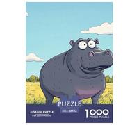 Hippótamo Puzzle De 1000 Piezas para Adultos Y Niños Animales Rompecabeza Exclusivo Desafiante Multicolor DecoracióN Familiar 52x38cm/1000pcs