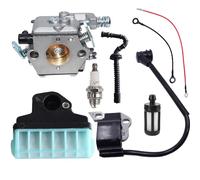 Hippotech Carburador y filtro de aire de repuesto con bobina de encendido para motosierra STIHL 021 023 025 MS210 MS230 MS250