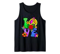 Hippy retro de los 60 y 70, Flower Power, maravilloso, amor, paz, hippie Camiseta sin Mangas