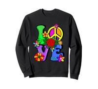 Hippy retro de los 60 y 70, Flower Power, maravilloso, amor, paz, hippie Sudadera