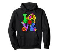 Hippy retro de los 60 y 70, Flower Power, maravilloso, amor, paz, hippie Sudadera con Capucha