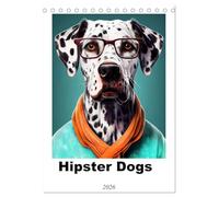 Hipster Dogs (Desk Calendar 2026 DIN A5 portrait), CALVENDO 12 Month DeskCalendar: The Hipster Dogs calendar features stylish and trendy canines with a unique and quirky personality.