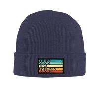 Hipster Gorro Beanie Es un Buen día para Leer Libros Gorro de Punto Slouchy Beanie Sombrero Tejido para Hombre Mujer Running