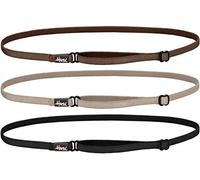 Hipsy Women's Elastic & Adjustable No Slip Running Headband Multi Pack (Black/Taupe/Brown Elastic 3pk)
