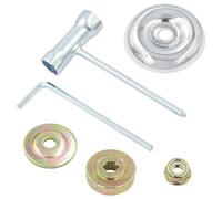 HIPTS Cabezal Desbrozadora Universal, Juego de 6 Accesorios de Fijación para Cortacésped con Tuerca de Cuchilla, Placa de Presión y Protector, Recambios de Metal Resistente para Desbrozadoras