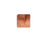 Hipwope 14K chapado en oro/plata collar de cadena de serpiente, collar de espiga para las mujeres de oro lleno de collar de cadena plana para las mujeres de la muchacha regalos de joyería collar