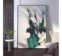 HIPWST Abstract Oil Painting Print On Canvas Modern Painted Large Wall Art Textured Painting For Home Decor Picture 30x60cm Frameless