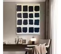 HIPWST Black Textured canvas Wall Art Black and White Abstract Art Painting Large Neutral Wall Decor Living Room 20x30cm Frameless