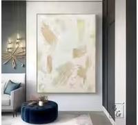 HIPWST Gold Texture Abstract Painting Beige minimalist Wall Art Painting Living Room Sofa Canvas painting Home Decor 20x30cm Frameless