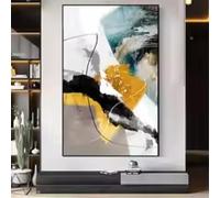 HIPWST Large Abstract Retro Canvas Oil Painting Home Decor Textured Colorful Wall Art Modern Living Room Wall Decor 20x30cm Frameless