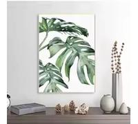 HIPWST Pinturas de arte de pared para decoración de sala de estar Estilo escandinavo Plantas tropicales Póster Hojas verdes Decoración Imagen 60x80cm InternalFrame
