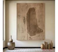 HIPWST Wabi-Sabi cuadro en lienzo arte de pared grande marrón minimalista abstracto pintura al óleo impresión en lienzo decoración de pared 30x45cm internomarco