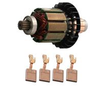 Hipzeepo 1 Juego de Armadura con 4 Escobillas de Carbón para Herramientas DDF482 DHP482 619380-9 619583-5. Armadura con 194427-5 CB-440.