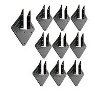 Hipzeepo 10 Bridas Resistentes para Huracanes, Color Negro, para, Calibre 13, para Techos, Soportes para