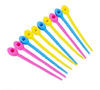 Hipzeepo 10PCS Lazos de Bolsa de Silicona de Alimenticio AdministracióN de Cables Zip Tie Twist Multiuso Multiuso Bolsa Clip Pan Tie Saver de Alimentos