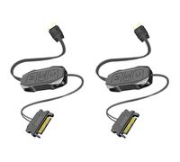 Hipzeepo 2 Controladores ARGB de 5 V y 3 Pines, Minicontrolador SATA RGB, Concentrador de 3 Pines para Ordenador, CPU, Carcasa, Ventilador, Luz LED, Radiador.