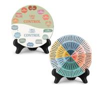 Hipzeepo 2 Juegos de Diagramas de Rueda del Estado de Ánimo Relajantes, Decoraciones Psicológicas para el Hogar y Oficinas, y Equipo Psicológico.