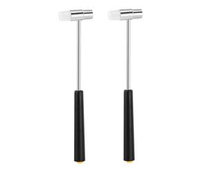 Hipzeepo 2 Martillos Pequeños de Doble Cabeza, Mazos de Metal para Joyería, Manualidades, Afinación de Relojes y