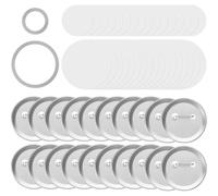 Hipzeepo 200 Juegos de Suministros para Hacer Botones, 58 Mm/2,25 Pulgadas, Botones en, Alfileres, Piezas de 32 Mm/1,26 Pulgadas, Insignias Redondas de Metal en