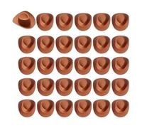 Hipzeepo 30 Mini Sombreros de Vaquero para Fiestas, Adornos para Cupcakes con Forma de Sombrero de Vaquero, Pequeños Sombreros de Vaquera Occidental para Decorar Manualidades.