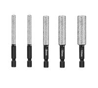 Hipzeepo 5 Brocas de Diamante para Fresado en Seco, para Agrandar Agujeros, Brocas de Perforación en Seco de 6/8/10/12 mm, Herramienta de Perforación para Rectificado de Bordes.