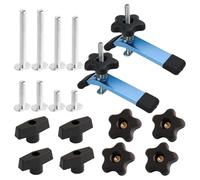 Hipzeepo 72250 Abrazadera de Sujeción para Riel en T, 5-1/2 Pulgadas X 1-1/8 Pulgadas, Paquete de 2, y Kit de Perilla para Riel en T, Accesorios para Plantillas para Carpintería