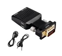 Hipzeepo Adaptador Convertidor VGA A con Audio y Alimentación AV para PC, para/para, Decodificador, TV, Monitor B