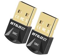 Hipzeepo Adaptador USB Dongle Bluetooth 6.0 2 Pcs Receptor Transmisor de Audio Musical Inalámbrico Decodificador AAC para PC Ratón Teclado