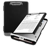 Hipzeepo Archivador Grande A4 Impermeable con Ranura para Bolígrafo, Carpeta de Plástico de Escritorio, Almacenamiento de Archivos de Datos con Clip para Pizarra de Escritura para Oficina.