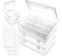 Hipzeepo Bead Organizer Box 90pcs Bead Storage Containers Mini Plastic Beads Box For Jewelry Making Crafts DIY Bracelets