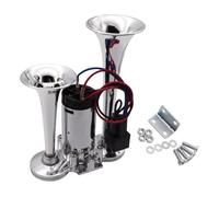 Hipzeepo Bocina de Aire para Coche de 12 V con Doble Trompeta y VáLvula Solenoide EléCtrica SúPer Fuerte, Bocina de Aire EléCtrica para Coche, y Altavoz.