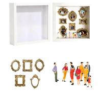 Hipzeepo Caja de Siluetas de Museo DIY con Minifiguras, Marcos con Luz Boda, Color