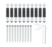 Hipzeepo Caja Eléctrica de Acero Al Manganeso para Interruptor, Enchufe, Caja Oculta, Reparador, Unidad de Reparación de Casete, 10 Unidades con Llave Tipo 86